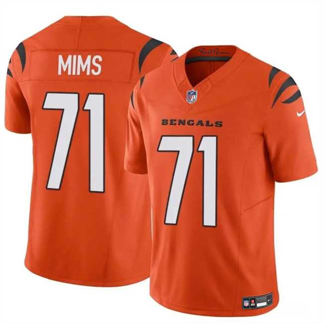 Men & Women & Youth Cincinnati Bengals #71 Amarius Mims Orange 2024 Draft F.U.S.E Vapor Untouchable Limited Stitched Jersey